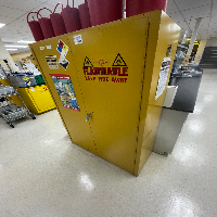 Justrite 45 Gallon FM Safety Storage Cabinet for Flammable Liquids image 1